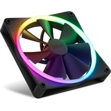 NZXT F140 RGB DUO Twin 140x140x25 case fan Zwart, 2 stuks, Incl. RGB controller