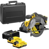 Stanley FATMAX V20 18V Brushless Cirkelzaag handcirkelzaag Geel/zwart, Koffer, 2 accu's (4.0Ah) en oplader inbegrepen