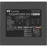 Thermaltake Toughpower GF3 1000W voeding  Zwart, 5x PCIe, Kabel-management