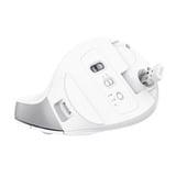 Trust Bayo+ - Ergonomische Muis Verticaal Draadloos  Wit, 800-2400 Dpi, 2,4GHz, 2x Bluetooth