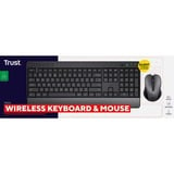 Trust Trezo Comfort draadloze toetsenbord- en muisset, desktopset Zwart, US lay-out