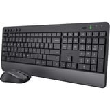 Trust Trezo Comfort draadloze toetsenbord- en muisset desktopset Zwart, US lay-out (QWERTY), 100%