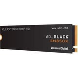 WD Black SN850X NVMe 2 TB SSD Zwart, PCIe 4.0 x4, NVMe, M.2 2280