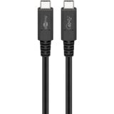 goobay USB-C 4.0 Gen 3.2 kabel Zwart, 0,8 meter