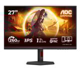 AOC 27G4ZRE 27" gaming monitor Zwart, 2x HDMI, DisplayPort, Fast IPS, 240 HZ (OC 260 Hz)
