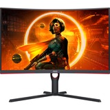 AOC CQ32G3SU/BK 32" Curved Gaming Monitor Zwart/rood, 2x HDMI, 1x DisplayPort, Sound, Curved, 165Hz