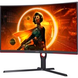 AOC CQ32G3SU/BK 32" Curved Gaming Monitor Zwart/rood, 2x HDMI, 1x DisplayPort, Sound, Curved, 165Hz