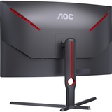 AOC CQ32G3SU/BK 32" Curved Gaming Monitor Zwart/rood, 2x HDMI, 1x DisplayPort, Sound, Curved, 165Hz