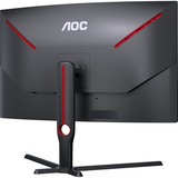 AOC CQ32G3SU/BK 32" Curved Gaming Monitor Zwart/rood, 2x HDMI, 1x DisplayPort, Sound, Curved, 165Hz