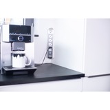 Brennenstuhl Estilo hoekstopcontact 4-voudig met USB-oplaadfunctie 6-voudige stekkerdoos met usb Wit/roestvrij staal, 6x stekker, 2x USB-A