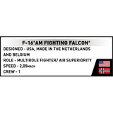 COBI Armed Forces - F-16AM Fighting Falcon Constructiespeelgoed Schaal 1:48