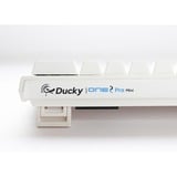 Ducky One 2 Pro Mini White Classic RGB mechanisch gaming toetsenbord Wit, US lay-out (QWERTY), Cherry MX Silent Red, 60%, RGB led, Double-shot PBT, QUACK Mechanics