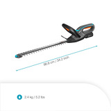 GARDENA Accuheggenschaar EasyCut 45/18V P4A set Grijs/turquoise, 14734-20, accu en oplader inbegrepen