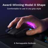 Glorious Model O Eternal gaming muis Zwart, 100 - 12.000 DPI, RGB