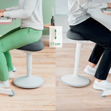 Leitz Ergo Wiebel Zitkruk met Gasveer (47 - 64 cm) stoel Grijs