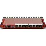 MikroTik L009UIGS-RM router Donkerrood, Qualcomm IPQ-5018 CPU, PoE, SFP