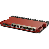 MikroTik L009UIGS-RM router Donkerrood, Qualcomm IPQ-5018 CPU, PoE, SFP