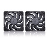 Noctua NF-A12x25 G2 PWM Sx2-PP chromax.black case fans Zwart, 2 stuks, 120 x 120 x 25 mm