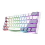 Trust GXT 873 Acira Draadloos mechanisch RGB toetsenbord Wit, US lay-out (QWERTY), Outemu Red, 60%, 2.4 GHz | 2x Bluetooth | USB