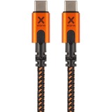 Xtorm Xtreme USB-C PD kabel 100W Oranje/zwart, 1,5 meter