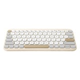 ASUS Marshmallow Keyboard KW100, toetsenbord Crème, US lay-out, Scissor switches, 75%, Bluetooth® Low Energy (BLE) 5.0