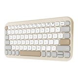 ASUS Marshmallow Keyboard KW100, toetsenbord Crème, US lay-out, Scissor switches, 75%, Bluetooth® Low Energy (BLE) 5.0