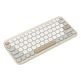 ASUS Marshmallow Keyboard KW100, toetsenbord Crème, US lay-out, Scissor switches, 75%, Bluetooth® Low Energy (BLE) 5.0