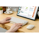 ASUS Marshmallow Keyboard KW100, toetsenbord Crème, US lay-out, Scissor switches, 75%, Bluetooth® Low Energy (BLE) 5.0