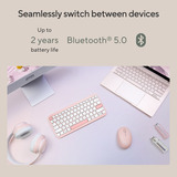 ASUS Marshmallow Keyboard KW100, toetsenbord Crème, US lay-out, Scissor switches, 75%, Bluetooth® Low Energy (BLE) 5.0