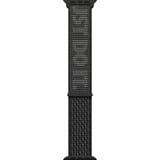 Apple Geweven sportbandje van Nike - Zwart/Summit White (41 mm) horlogeband Zwart/grijs
