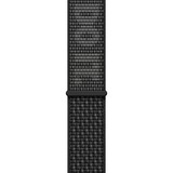 Apple Geweven sportbandje van Nike - Zwart/Summit White (41 mm) horlogeband Zwart/grijs