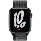 Apple Geweven sportbandje van Nike - Zwart/Summit White (41 mm) horlogeband Zwart/grijs