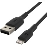 Belkin BOOST CHARGE Lightning/ USB-A kabel Zwart, 15 centimeter, CAA001bt0MBK