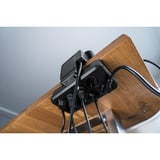 Brennenstuhl estilo Duplex stekkerdoos met schakelaar Zwart/zilver, 10x stekker, 1x USB-C, 1x USB-A, 1x USB C, 1x USB A