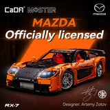 CaDA Mazda RX-7 Constructiespeelgoed C61502W, Schaal 1:8