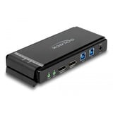 DeLOCK DisplayPort 1.4 KVM Switch, 8K 60Hz, USB 3.2 Gen 1, Audio kvm-switch Grijs/zwart