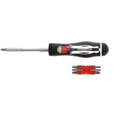 GEDORE Knarrenschraubendr.Bit 1/4 13in1 schroevendraaier Zwart/rood
