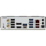 GIGABYTE B650M A ELITE AX ICE socket AM5 moederbord Zilver, RAID, 2.5 Gb-LAN, WLAN, BT, Sound, µATX