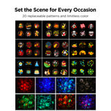 Govee Outdoor Decoration Projector Light verlichting Zwart, 2,4GHz-wifi + Bluetooth