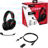 HyperX Cloud III Wireless over-ear gaming headset Zwart, Pc, PlayStation 4, PlayStation 5