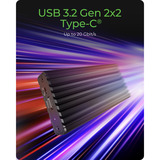 ICY BOX IB-1917M-C32a externe behuizing Zwart, USB 3.2 Gen 2x2 Type-C