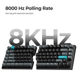 Keychron Q11 Ultra 8K Wireless Custom Mechanical Keyboard Zwart, US lay-out (QWERTY), Keychron Silk POM Brown, 100%, RGB leds, KSA double-shot PBT, hot swap, 2.4GHz | Bluetooth 5.2 | USB-C