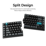 Keychron Q11 Ultra 8K Wireless Custom Mechanical Keyboard Zwart, US lay-out (QWERTY), Keychron Silk POM Brown, 100%, RGB leds, KSA double-shot PBT, hot swap, 2.4GHz | Bluetooth 5.2 | USB-C