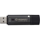 Kingston IronKey Locker+ 50 G2 USB Flash Drive 64 GB usb-stick Antraciet, USB-A 3.2 Gen 1