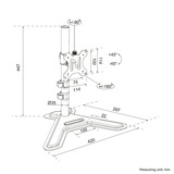 Neomounts DS45-600BL1 Monitorstandaard voor één scherm 10-32" monitorarm Zwart