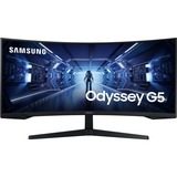 SAMSUNG Odyssey G5 UWQHD Curved 34" UltraWide gaming monitor Zwart, DisplayPort, HDMI, HDR10