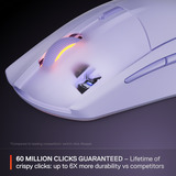 SteelSeries Rival 3 Wireless Gen 2 gaming muis Lavendel, 18.000 dpi, RGB, 2.4GHz / Bluetooth 5.0