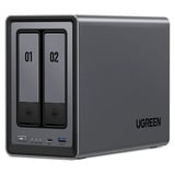 Ugreen DXP2800 incl. 2x WD Red Plus 4 TB harde schijf nas Grijs, 2,5GbE, HDMI, USB-C