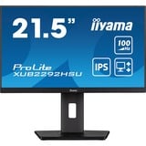 iiyama ProLite XUB2292HSU-B6 21.5" monitor Zwart, 100Hz, HDMI, DisplayPort, USB, Audio, AMD FreeSync