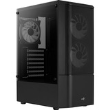 Aerocool Quantum Mesh v3 Tower-behuizing Zwart/grijs | USB-A 2.0 | 2x USB-A 3.2 (5 Gbit/s) | 2x Audio | Window-kit